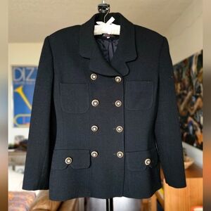 VTG Surabaya Women's Black Double-Breasted‎ Blazer
